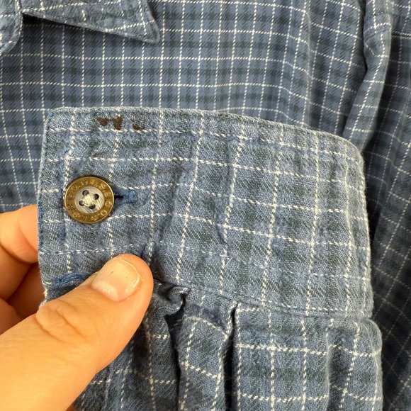 Vtg Upcycled Levi's Flannel by SOJARA – Bruce Springsteen Patch, Plaid, Sz XL - Picture 9 of 14